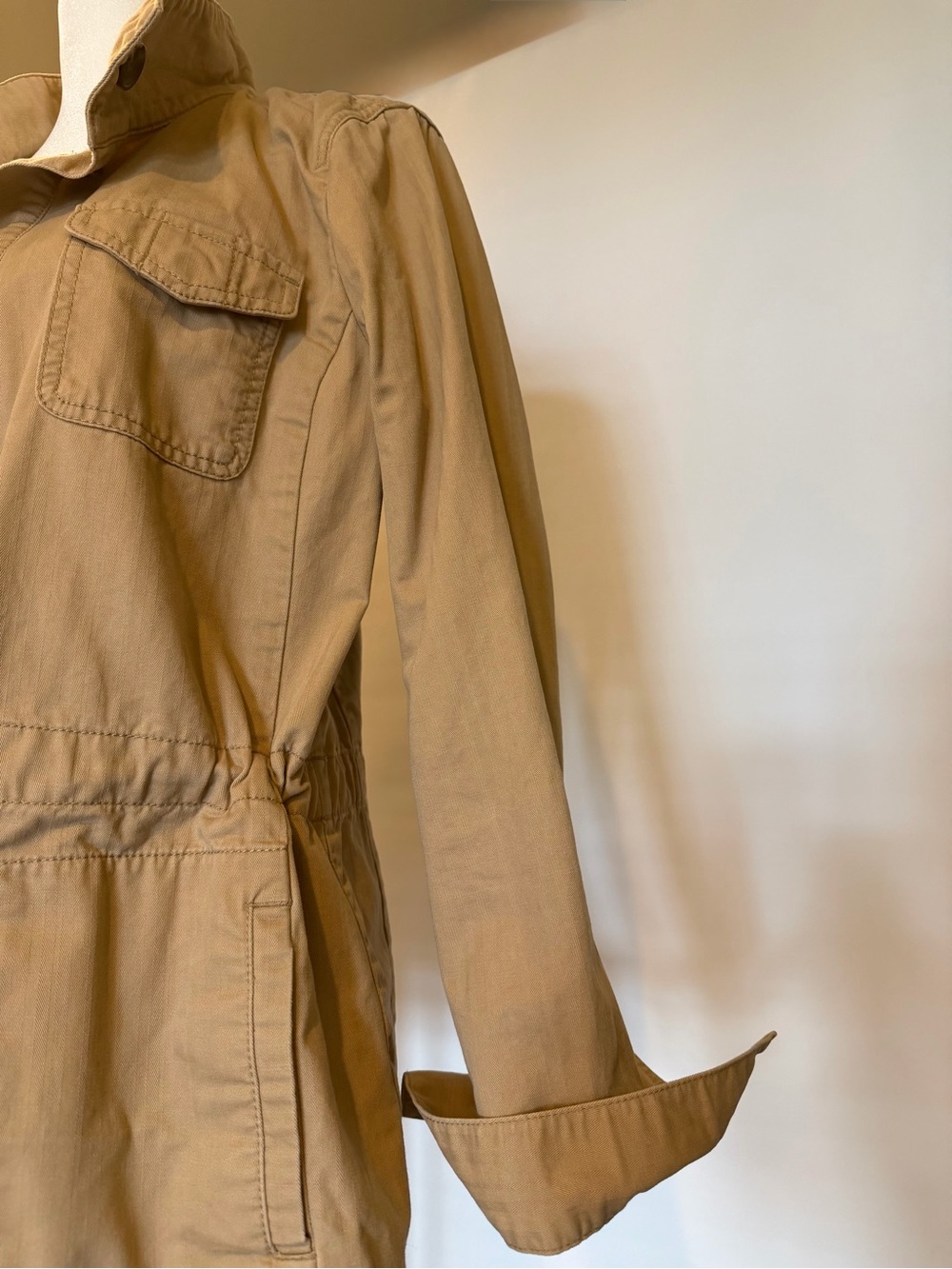 Talbots Khaki Field Jacket with Button Front - Picture 7 of 11